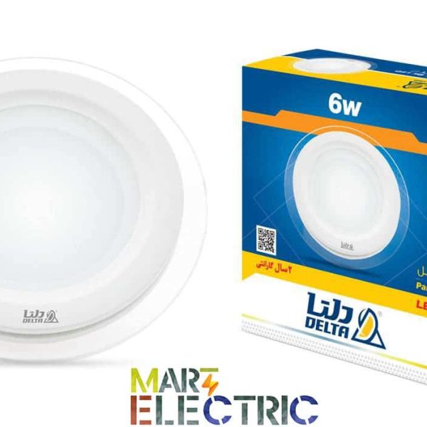 پنل دور شیشه دلتا | توکار | 6 وات