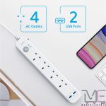 چندراهی برق انکر 4 خروجی 2 عدد USB | مدل A9141K21