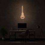 تابلو دیواری نئون فلکسی طرح لامپ | گرید A