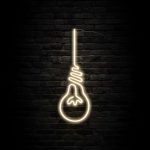 تابلو دیواری نئون فلکسی طرح لامپ | گرید A