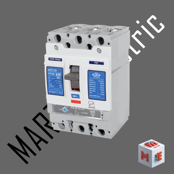 کلید اتوماتیک کامپکت 400 آمپر قابل تنظیم پارس فانال PF3N 630-400 Adj