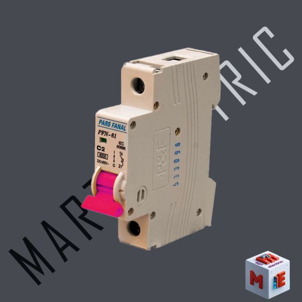 کلید مینیاتوری 1 آمپر تکفاز پارس فانال ظرفیت قطع 6KA
