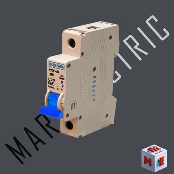 کلید مینیاتوری 20 آمپر تکفاز پارس فانال ظرفیت قطع 6KA